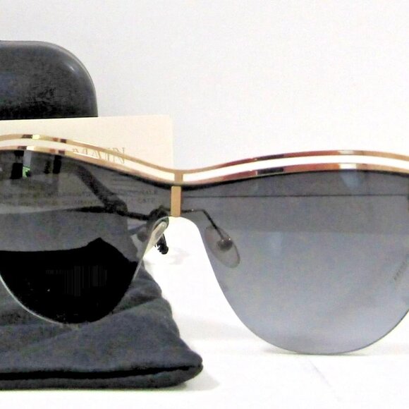 New Balmain BL2108B 01 Women's Gold Red Cat Eye Sunglasses with Cloth, COA Case